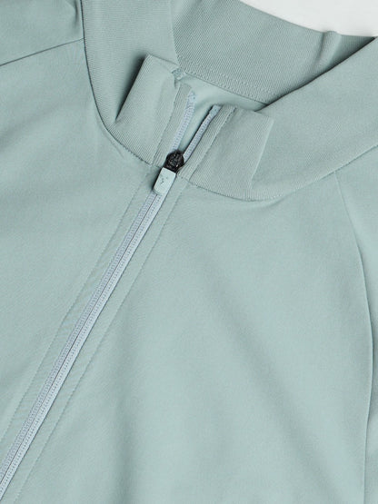 Technosport Solid Slim Fit Mock Neck Jacket For Men PM-98 (Ultimate Grey)