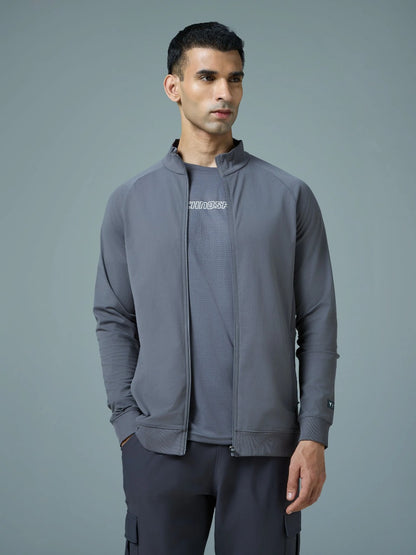 Technosport Solid Slim Fit Mock Neck Jacket For Men PM-98 (Vintage Indigo)