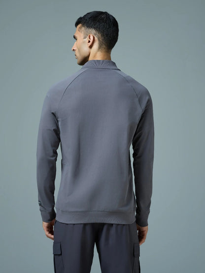 Technosport Solid Slim Fit Mock Neck Jacket For Men PM-98 (Vintage Indigo)