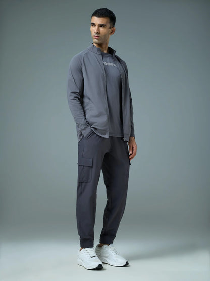 Technosport Solid Slim Fit Mock Neck Jacket For Men PM-98 (Vintage Indigo)