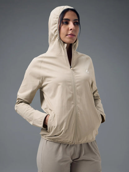 Technosport Slim Fit Hooded Jacket For Women WR-16 - Oyster Gray