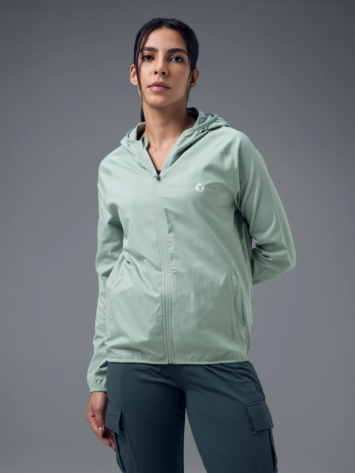 Technosport Slim Fit Hooded Jacket For Women WR-16 - Ultimate Gray