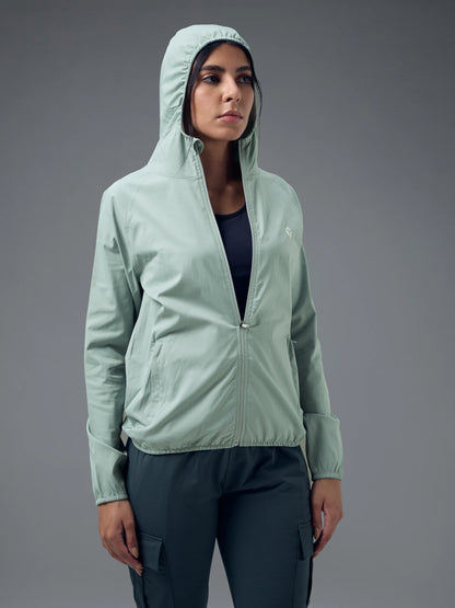 Technosport Slim Fit Hooded Jacket For Women WR-16 (Ultimate Gray)