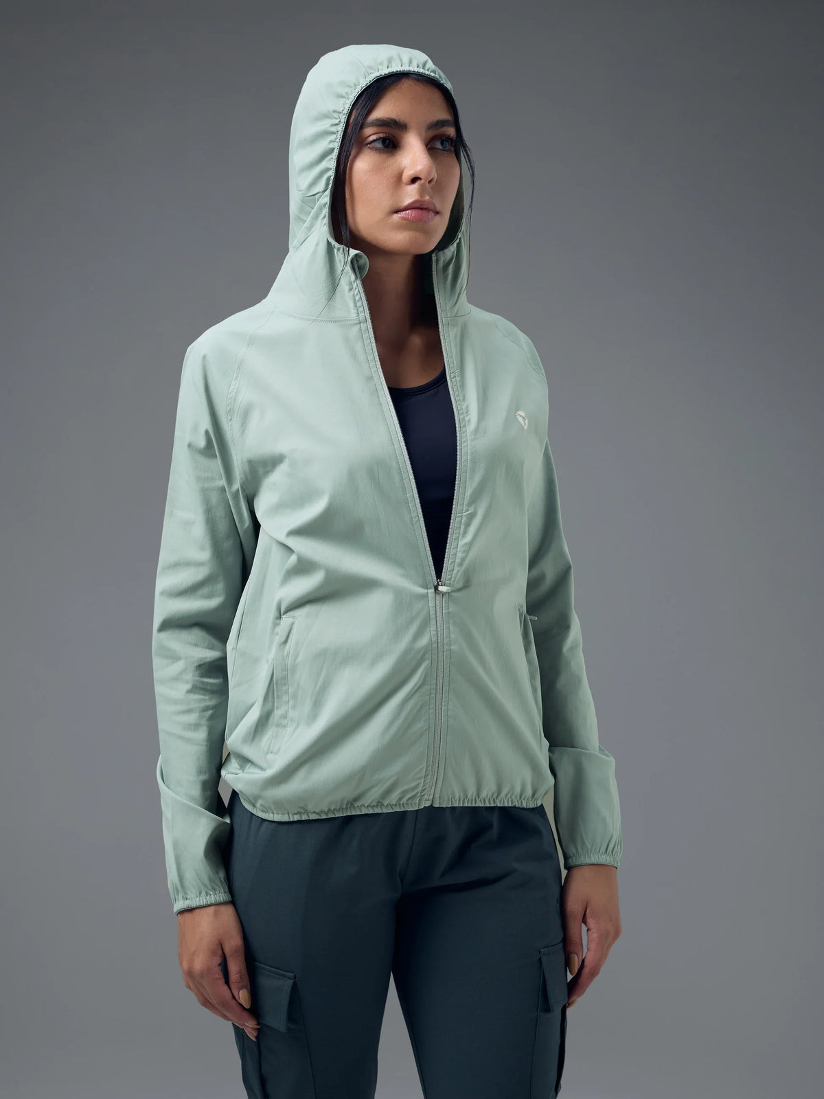 Technosport Slim Fit Hooded Jacket For Women WR-16 - Ultimate Gray