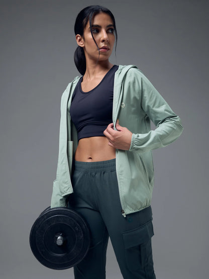 Technosport Slim Fit Hooded Jacket For Women WR-16 (Ultimate Gray)