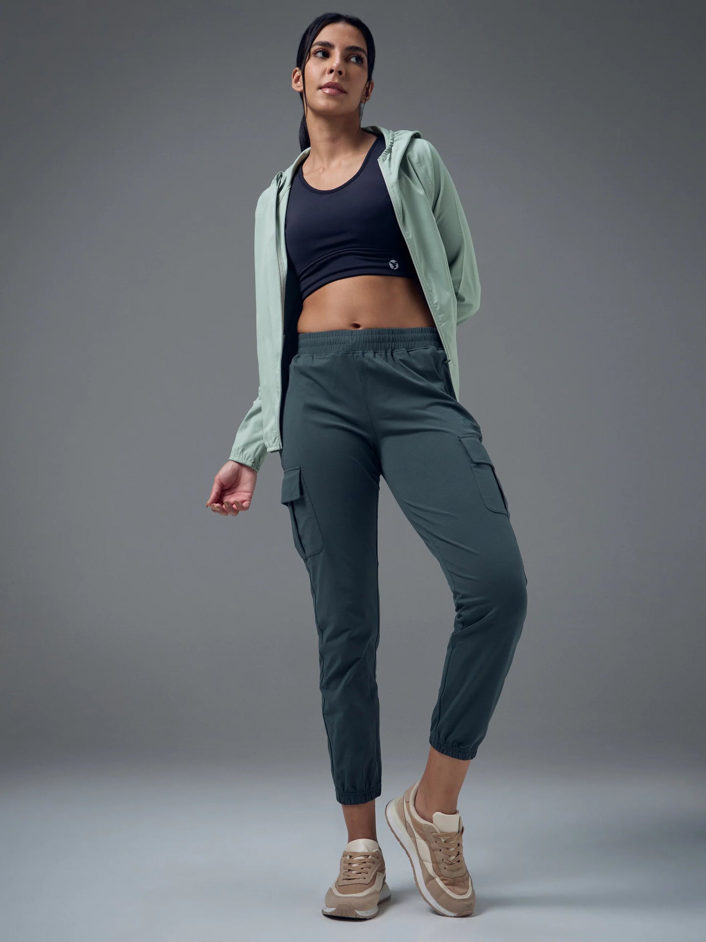 Technosport Slim Fit Hooded Jacket For Women WR-16 (Ultimate Gray)