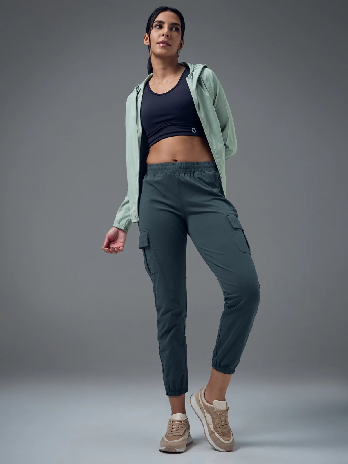 Technosport Slim Fit Hooded Jacket For Women WR-16 - Ultimate Gray