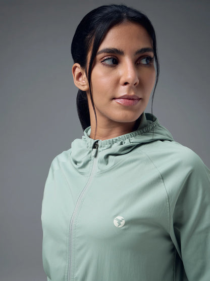 Technosport Slim Fit Hooded Jacket For Women WR-16 (Ultimate Gray)