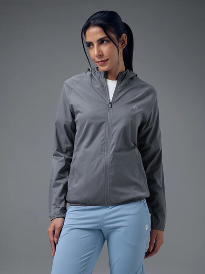 Technosport Slim Fit Hooded Jacket For Women WR-16 - Vinatage Indigo