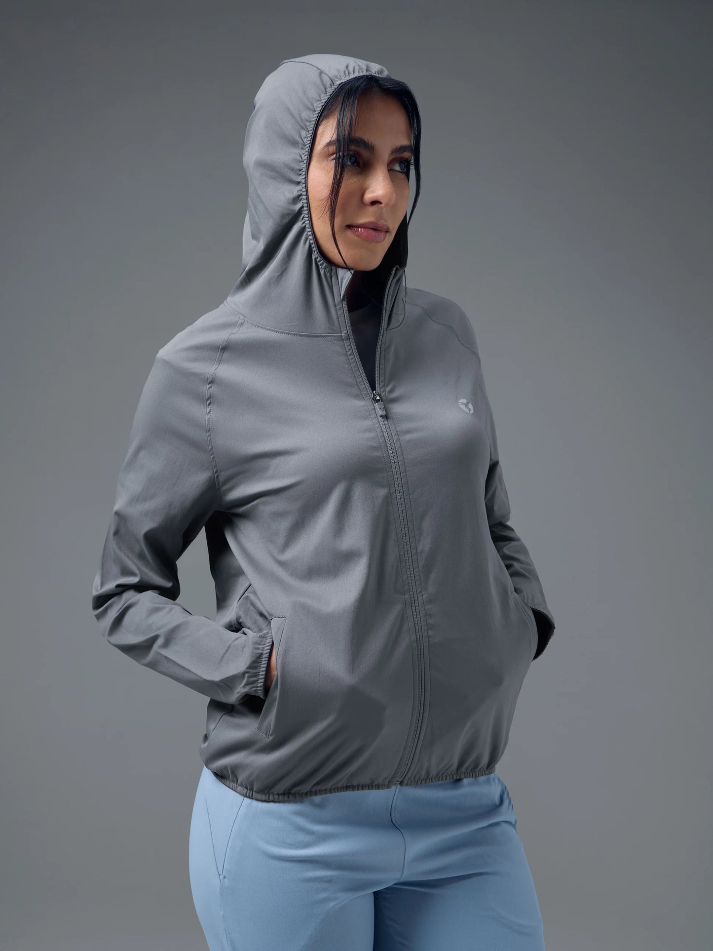 Technosport Slim Fit Hooded Jacket For Women WR-16 (Vinatage Indigo)