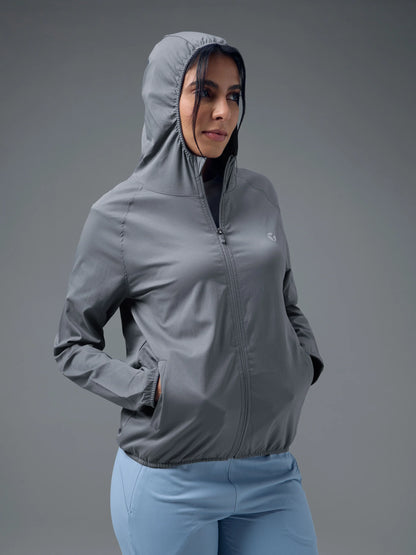 Technosport Slim Fit Hooded Jacket For Women WR-16 (Vinatage Indigo)
