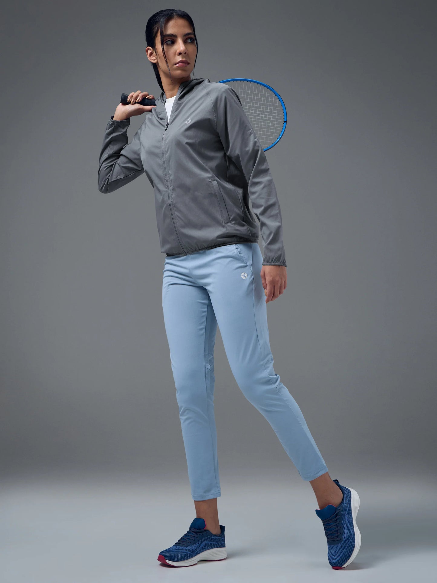 Technosport Slim Fit Hooded Jacket For Women WR-16 (Vinatage Indigo)