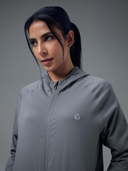 Technosport Slim Fit Hooded Jacket For Women WR-16 - Vinatage Indigo