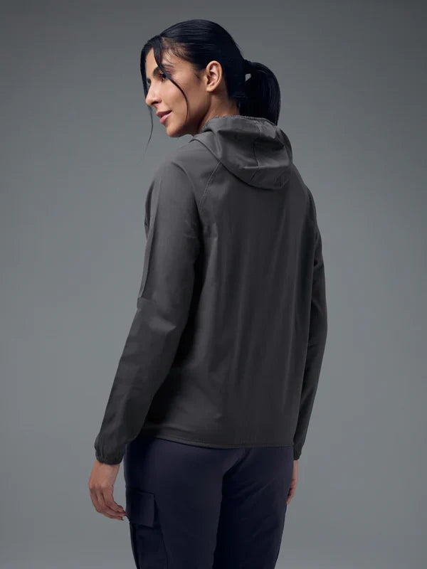 Technosport Slim Fit Hooded Jacket For Women WR-16 - Woodland Gray