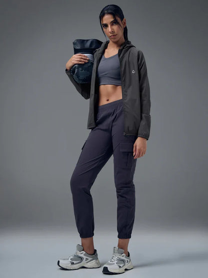 Technosport Slim Fit Hooded Jacket For Women WR-16 - Woodland Gray