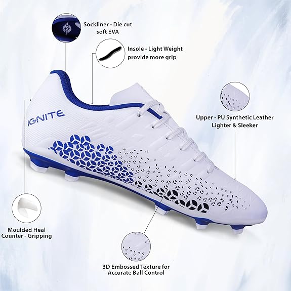 Nivia Ignite Football Shoes for Men (White)