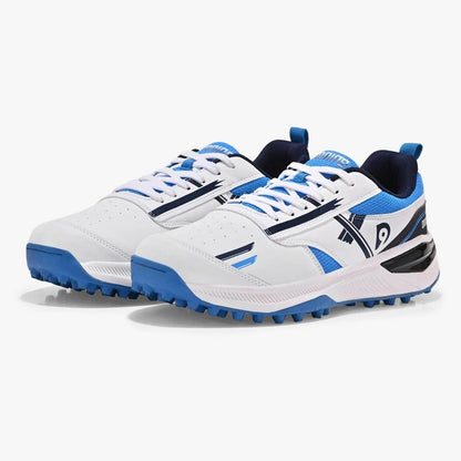 Dnine Blaster-2 Rubber Studs Cricket Shoes (White/Blue)