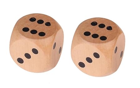 Ludo Big Wooden Dice Pack Of 2