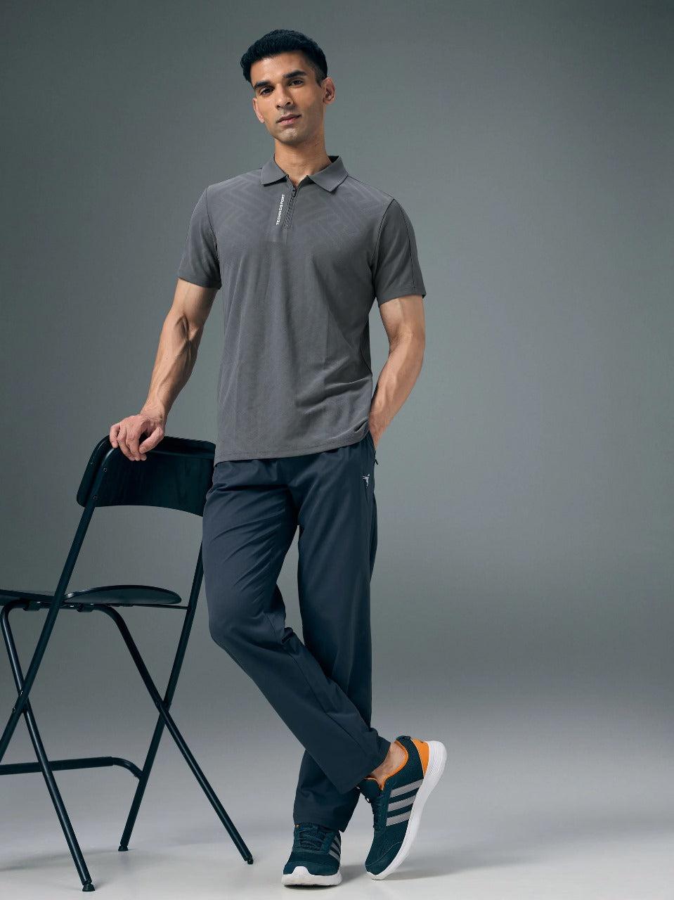 TechnoSport Men's Ragular-Fit Solid Track OR-229 (Woodland Gray)