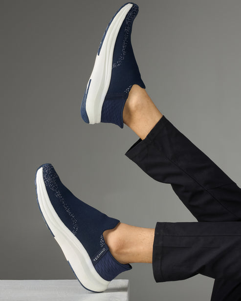 TechnoSport Men’s Zero Hands Slip-On Running Shoes | Lightweight NITROLITE Sports Shoes