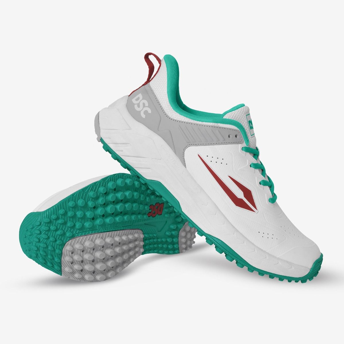 DSC End Game Cricket Shoes - SeaGreen/Maroon