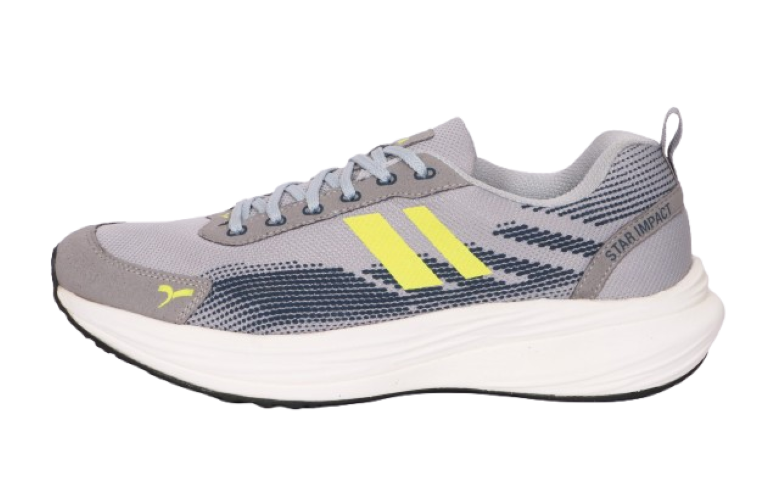Sega Nobel Running Shoes - Grey/Yellow