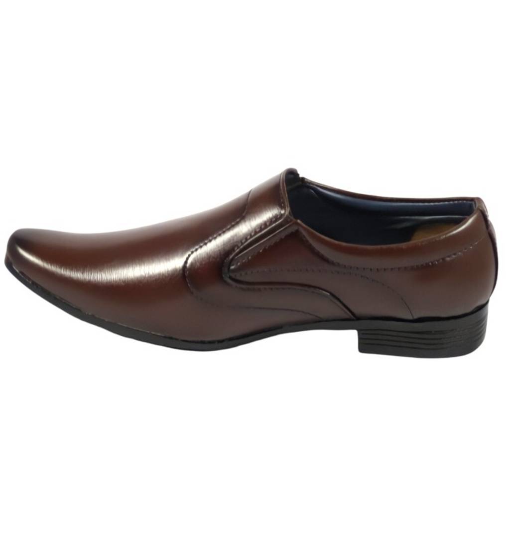 Brown Formal Leather without lace Men's Shoe