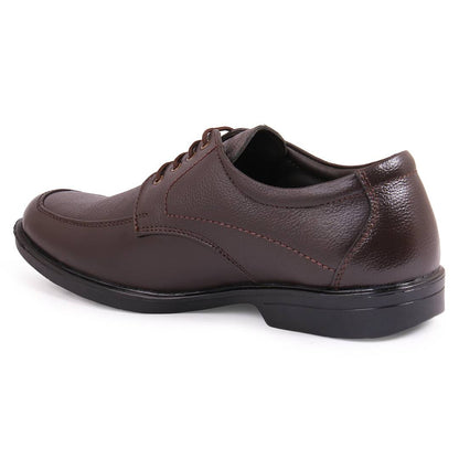 Stylish Brown Solid Genuine Leather Formal Shoes For Men