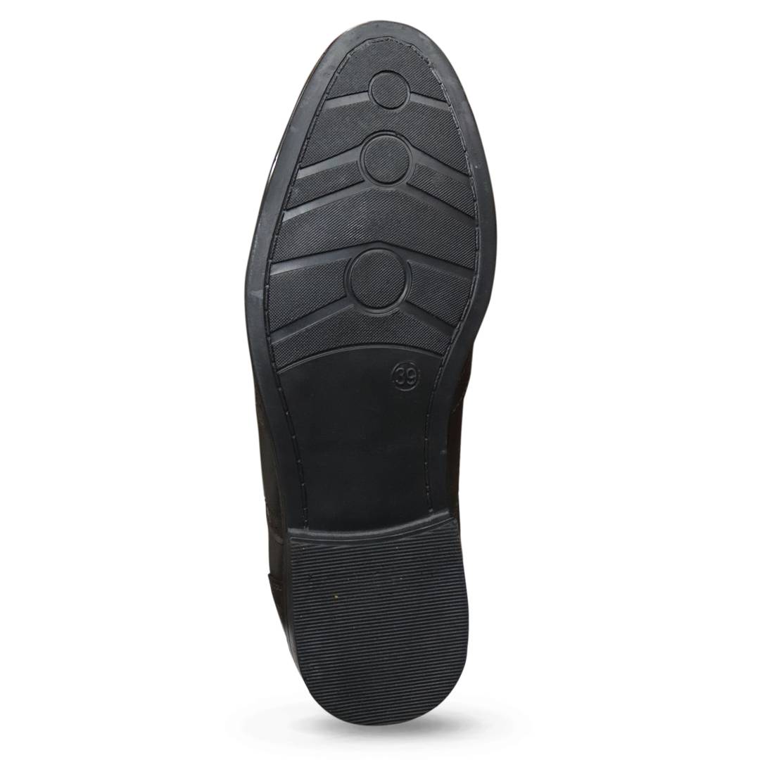 Stylish Brown Solid Genuine Leather Formal Shoes For Men