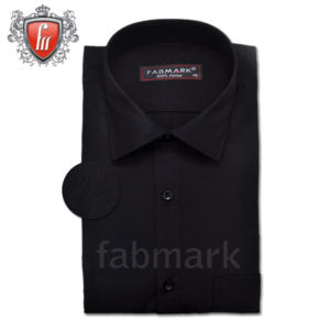 Fabmark Men's Formal Cotton Shirt Black