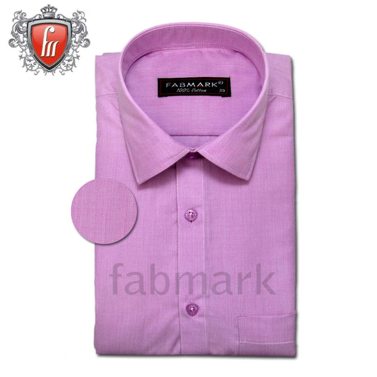 Fabmark Men's Formal Cotton Shirt Dark Pink