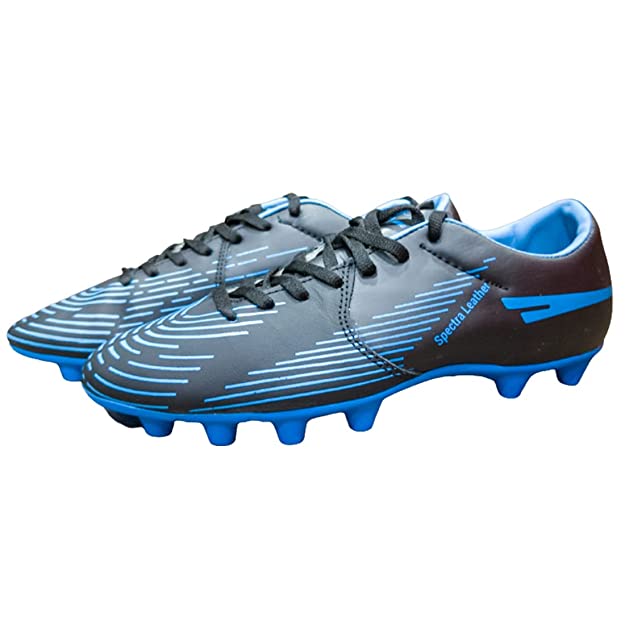 Sega Spectra Leather Football Shoes (Black/Blue)