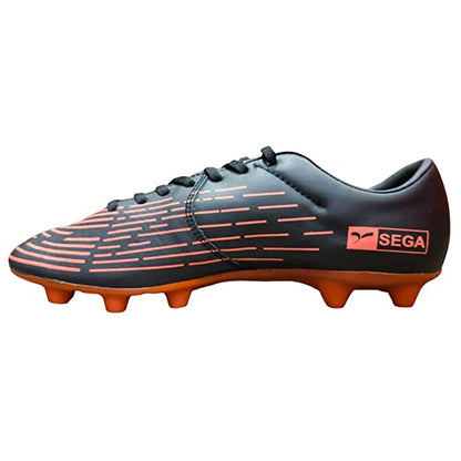 Sega Spectra Leather Football Shoes (Black/Red)