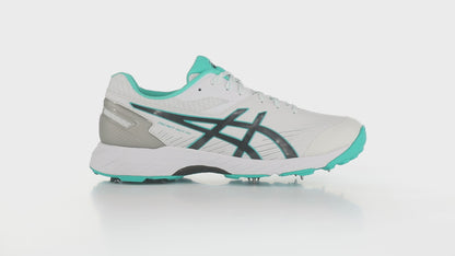 ASICS 350 Not Out FF Cricket Spikes Shoes for Batting & Fielding - White/Sea Glass