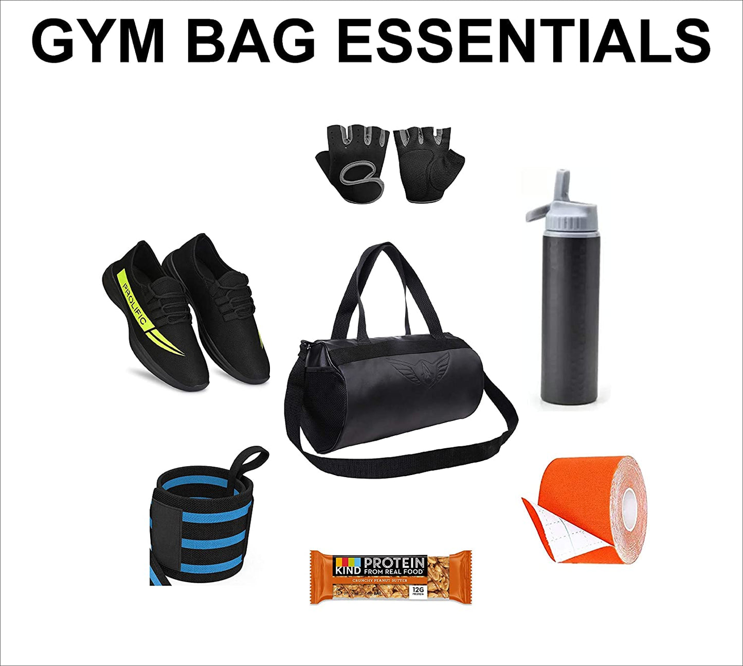 Gym Bag Duffel bag Emboss logo Black