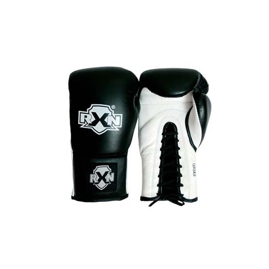 RXN Pro Boxing 2.0 Lace-up Boxing Gloves (Black)