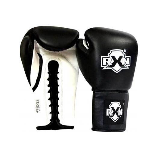 RXN Pro Boxing 2.0 Lace-up Boxing Gloves (Black)