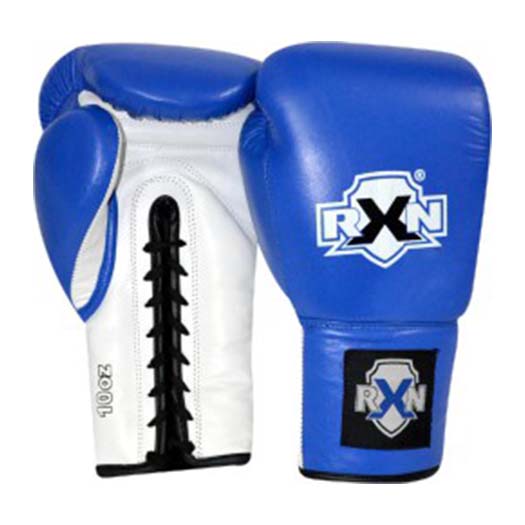 RXN Pro Boxing 2.0 Lace-up Boxing Gloves (Blue)