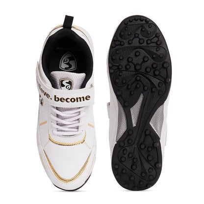 SG Century 5.0 Cricket Shoes (White/Black)