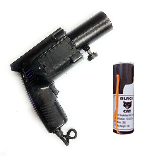 Cold Pyro Hand Held Sparkular Gun with Black Cat Pyro