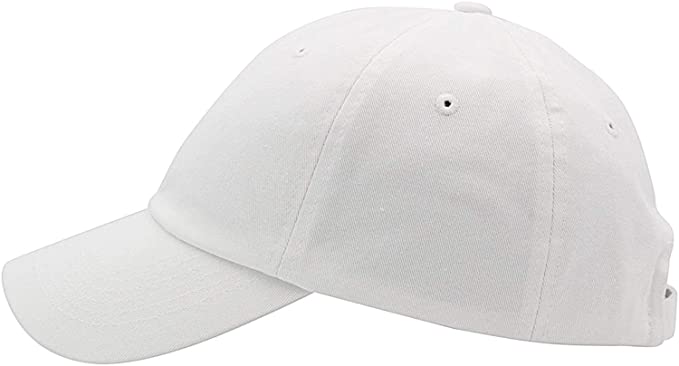 Cricket Cap Cotton Fabric Solid White