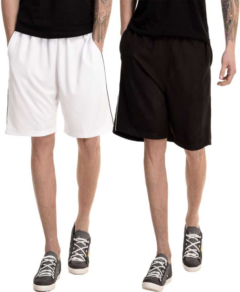 Dee Mannequin Jolly Cotton Shorts for Men Set of 2 (White / Black)