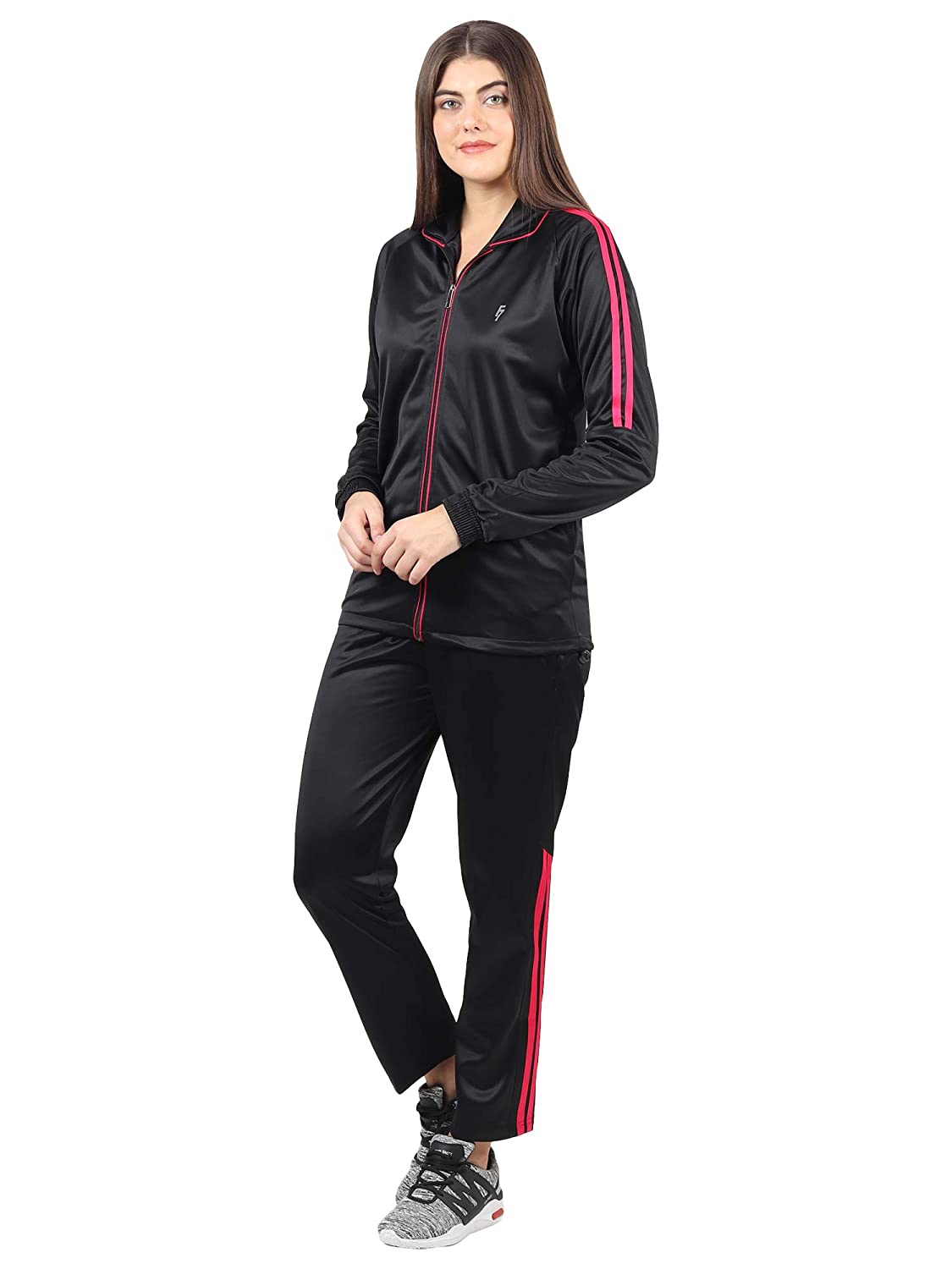 Black and discount red tracksuit womens