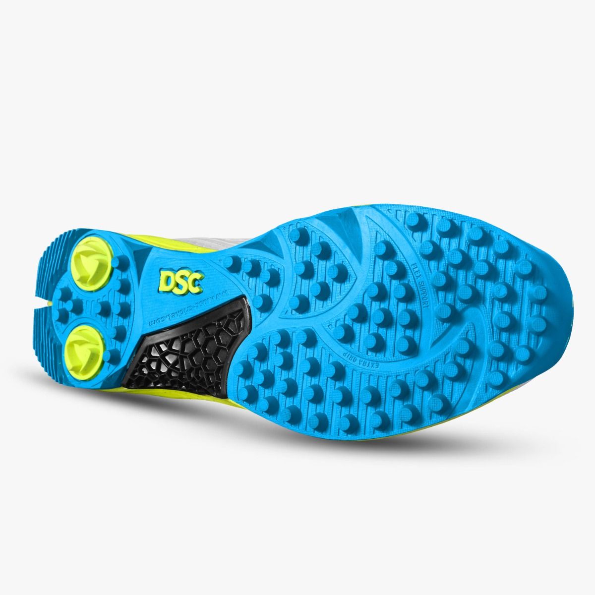 DSC Jaffa 22 Cricket Shoes (White/Blue/Yellow)