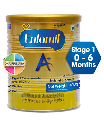 Enfamil A Plus With DHA ARA Stage 1 Infant Formula - 400 gm