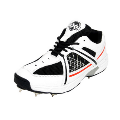 RXN Howzatt Spikes Cricket Shoes (White/Black)