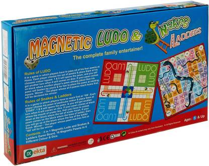 Magnetic Ludo Snakes 'N' Ladders Board Game Party & Fun Games Board Game