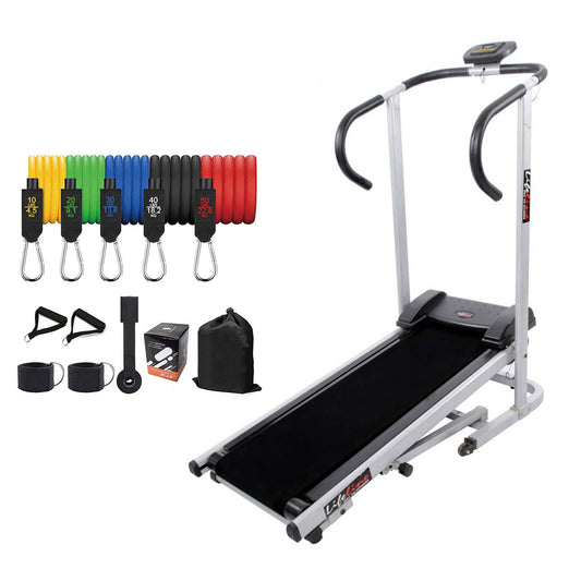 LifeLine Fitness Manual Treadmill 2 in 1 with 5 in 1 Resistance Band