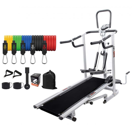 LifeLine Fitness Manual 4 in 1 Treadmill – Dlx with 5 in 1 Resistance Band