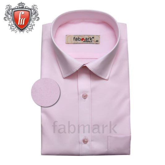 Fabmark Men's Formal Cotton Shirt Light pink
